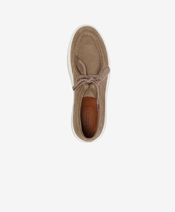 Erkek Bej Süet Hakiki Deri Sneaker Ayakkabı