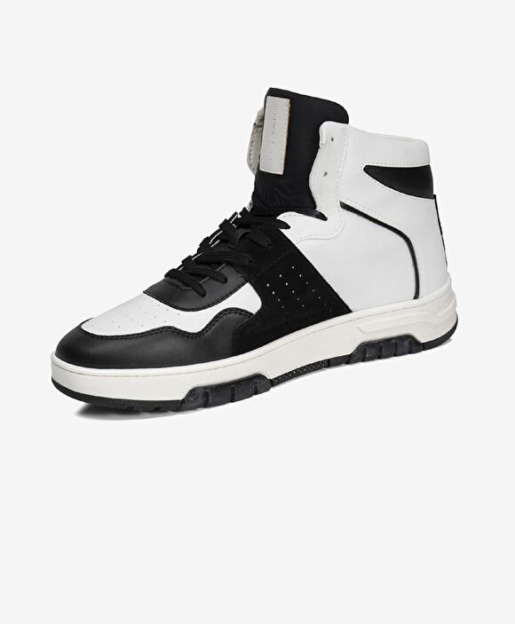 GreyderLab Erkek Siyah Beyaz Sneaker Ayakkabı