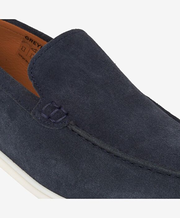 Erkek Lacivert Süet Hakiki Deri Casual Ayakkabı