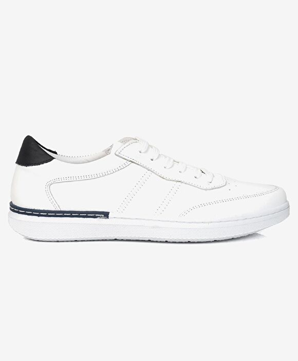 Erkek Beyaz Hakiki Deri Casual Ayakkabı