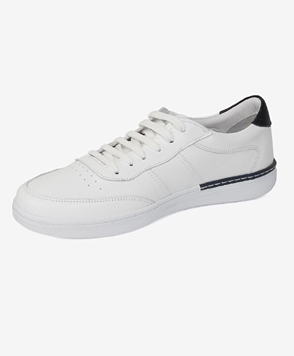 Erkek Beyaz Hakiki Deri Casual Ayakkabı