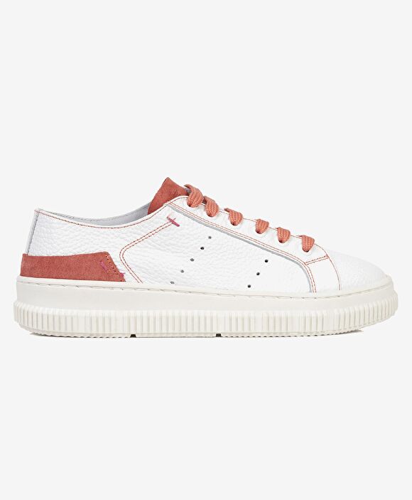 Kadın Beyaz Mercan Hakiki Deri Sneaker Ayakkabı
