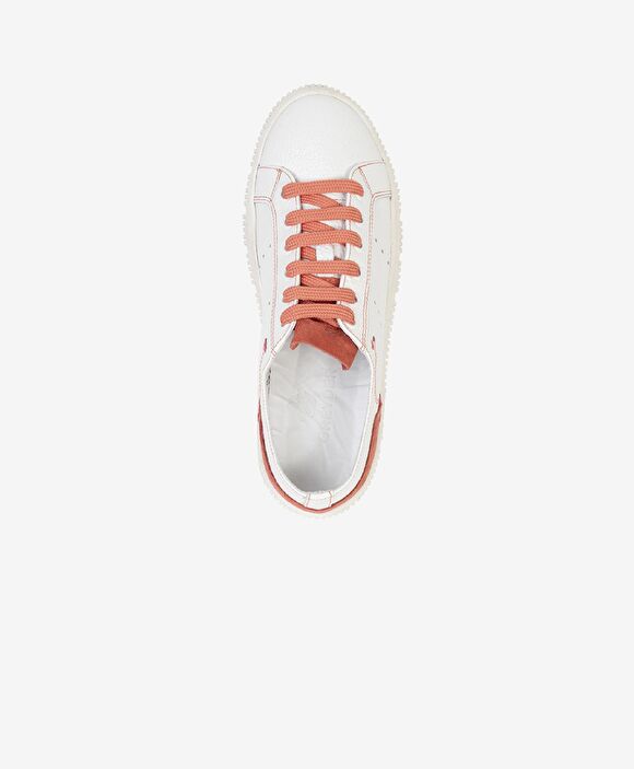 Kadın Beyaz Mercan Hakiki Deri Sneaker Ayakkabı