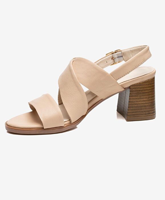 Kadın Somon Hakiki Deri Sandalet