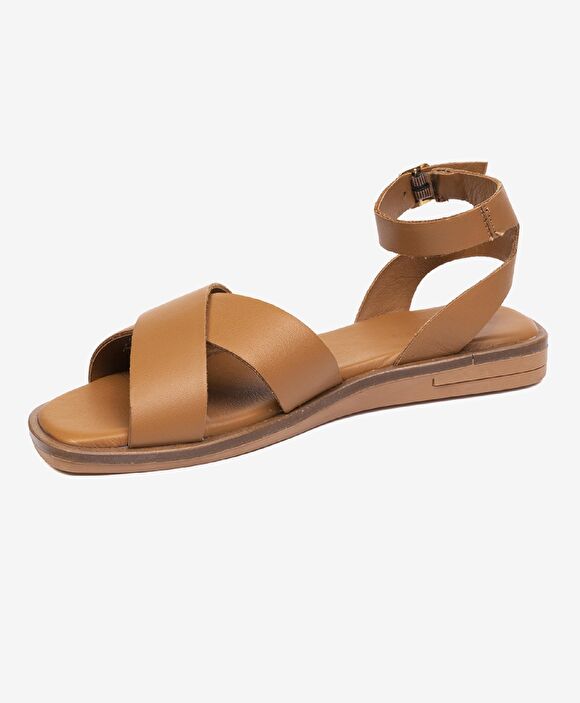 Kadın Taba Hakiki Deri Sandalet