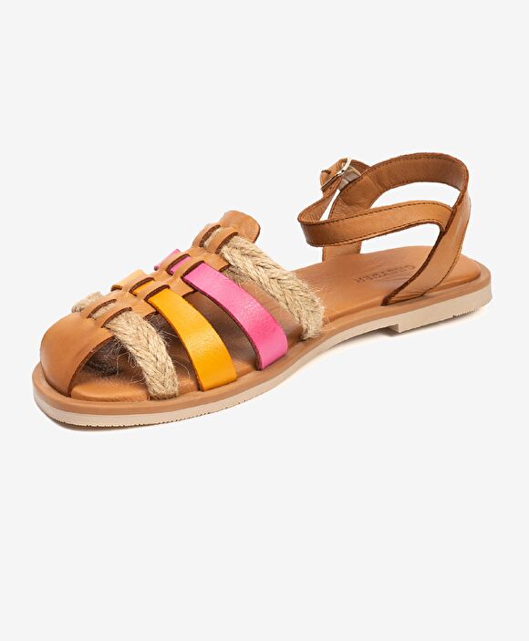 Kadın Taba Hakiki Deri Sandalet