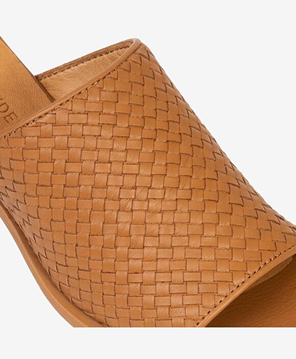 Kadın Taba Hakiki Deri Topuklu Terlik