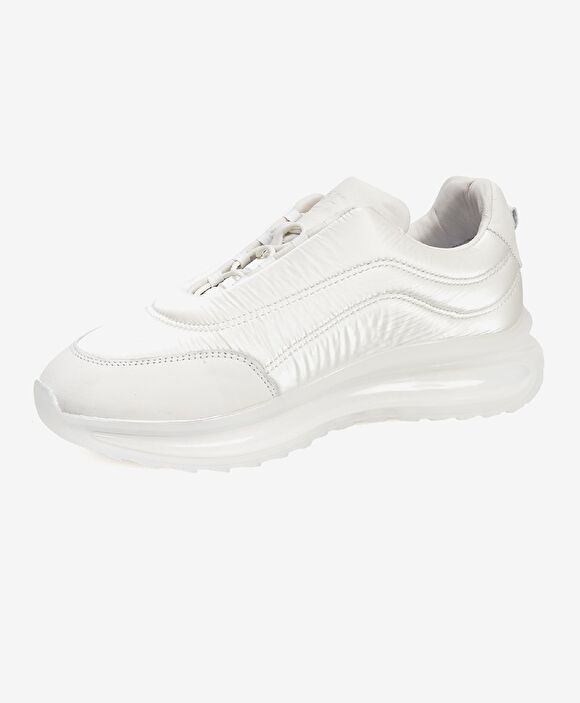 Kadın Kırık Beyaz Hakiki Deri Spor Ayakkabı