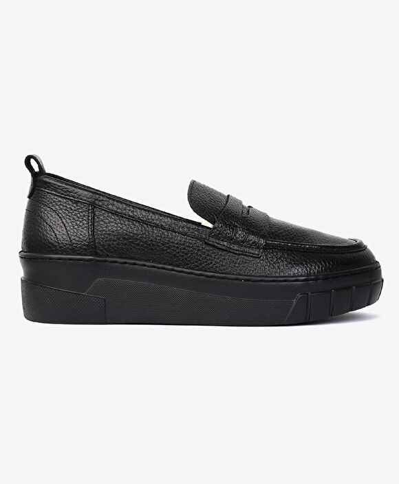 Kadın Siyah Hakiki Deri Loafer Ayakkabı