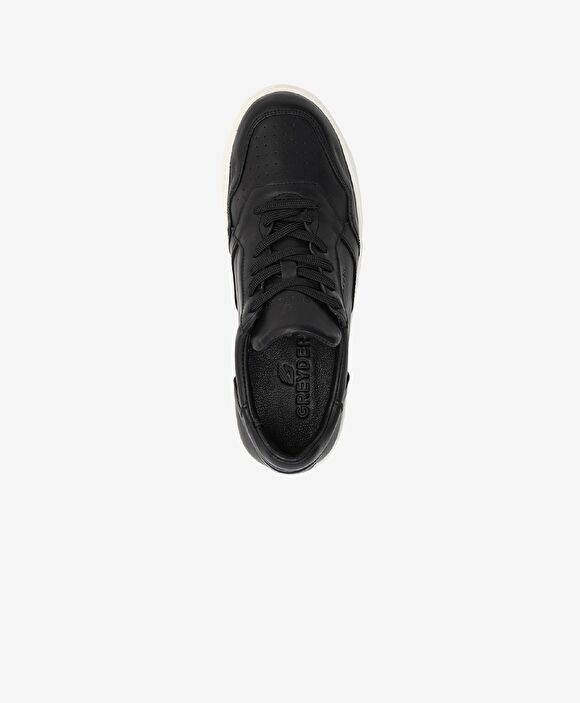 Kadın Siyah Hakiki Deri Sneaker Ayakkabı
