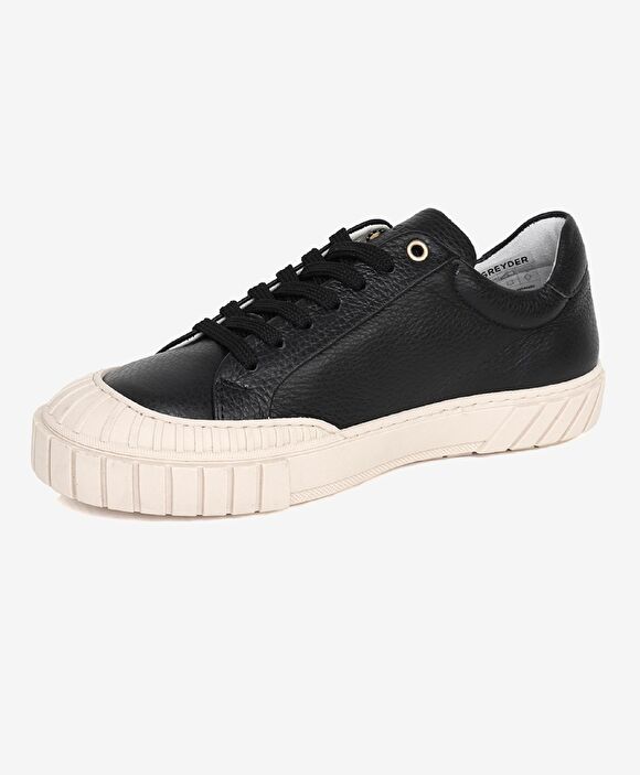 Kadın Siyah Hakiki Deri Sneaker Ayakkabı