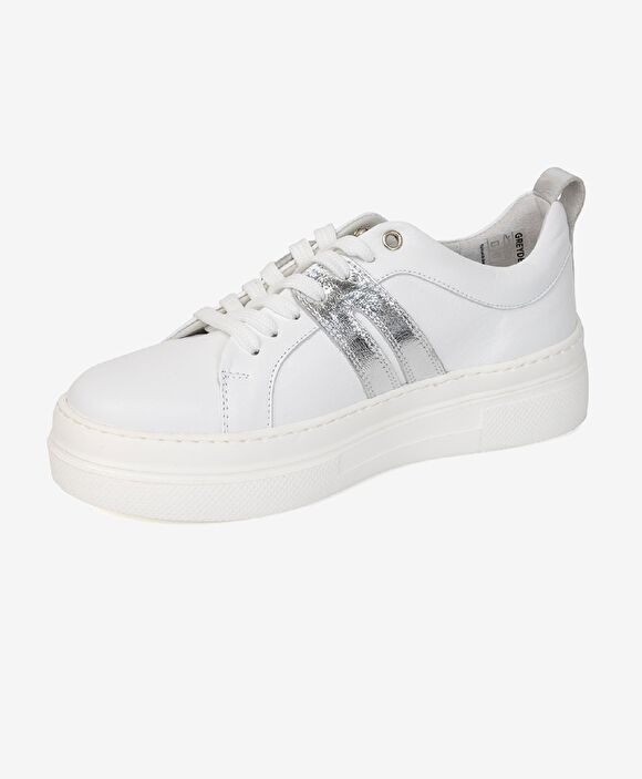 Kadın Beyaz Hakiki Deri Sneaker Ayakkabı