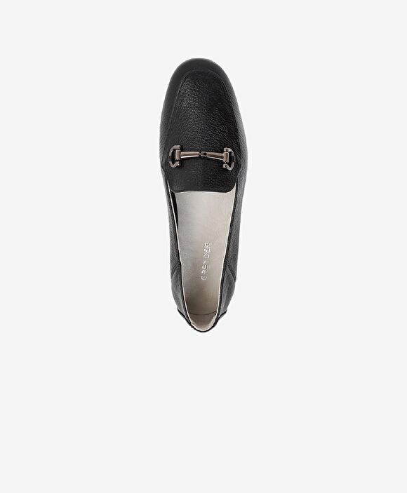 Kadın Siyah Hakiki Deri Loafer Ayakkabı
