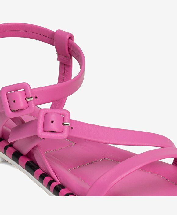 Kadın Pembe Hakiki Deri Sandalet