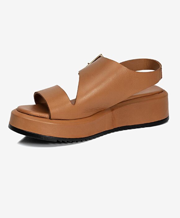 Kadın Taba Hakiki Deri Sandalet