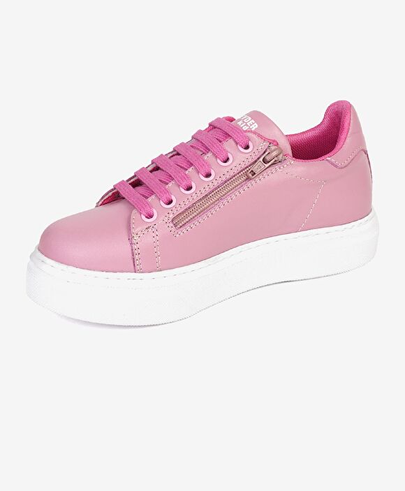 Çocuk Pembe Hakiki Deri Ayakkabı