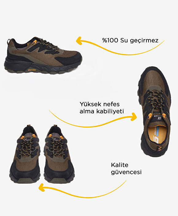 Siyah Haki Su Geçirmez Ayakkabı