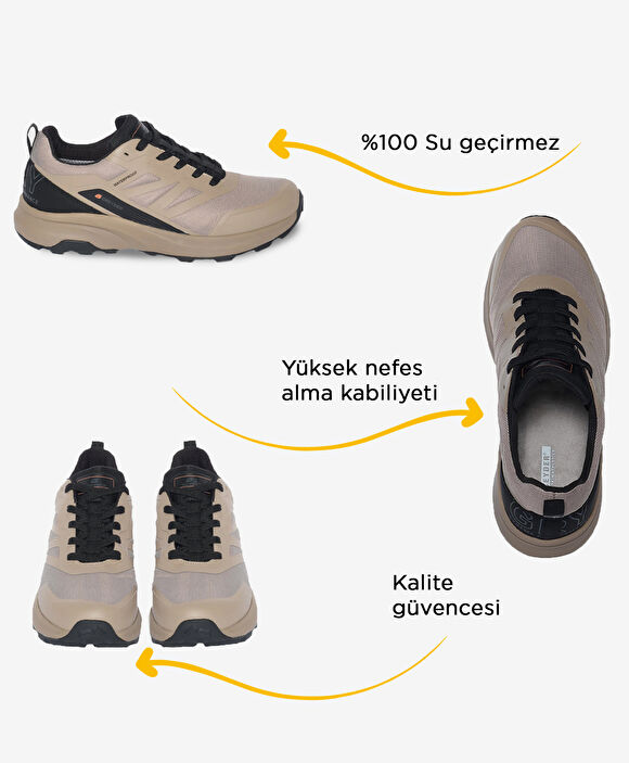 Erkek Vizon Siyah Hakiki Deri Su Geçirmez Ayakkabı