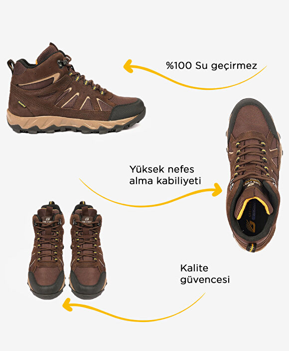 Erkek Kahverengi Su Geçirmez Bot