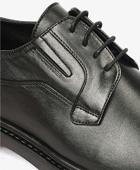 Erkek Siyah Hakiki Deri Klasik Ayakkabı