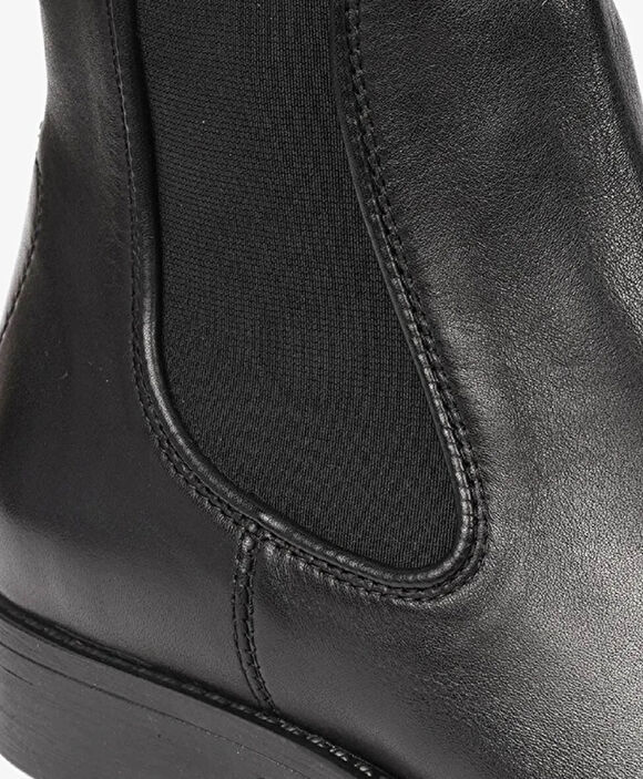 Erkek Siyah Hakiki Deri Chelsea Bot