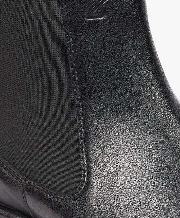 Erkek Siyah Hakiki Deri Chelsea Bot