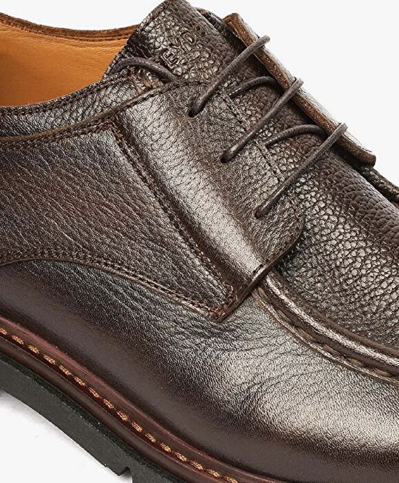 Erkek Kahverengi Hakiki Deri Casual Ayakkabı