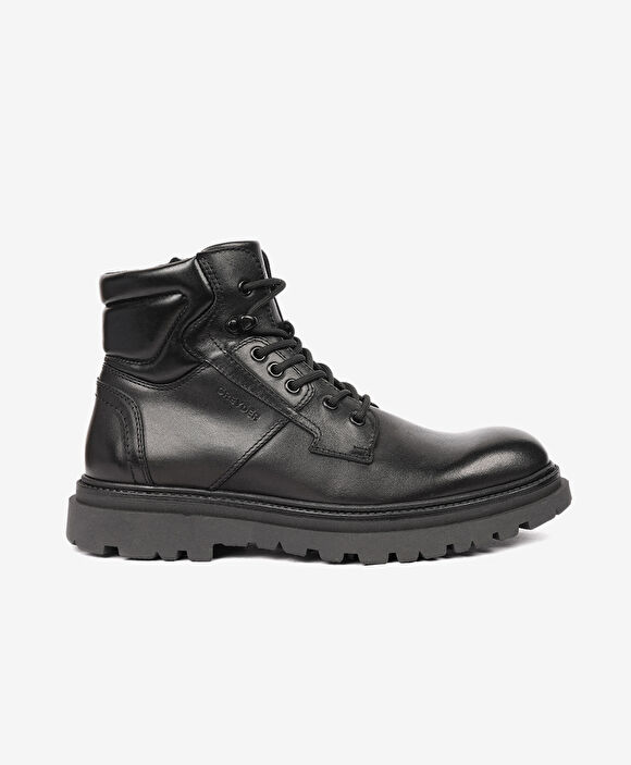 Erkek Siyah Hakiki Deri Günlük Bot