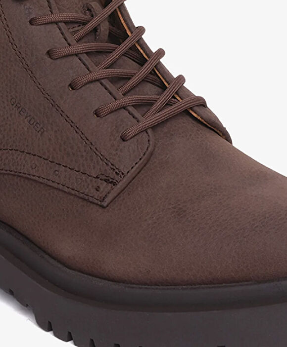 Erkek Kahverengi Hakiki Deri Klasik Bot