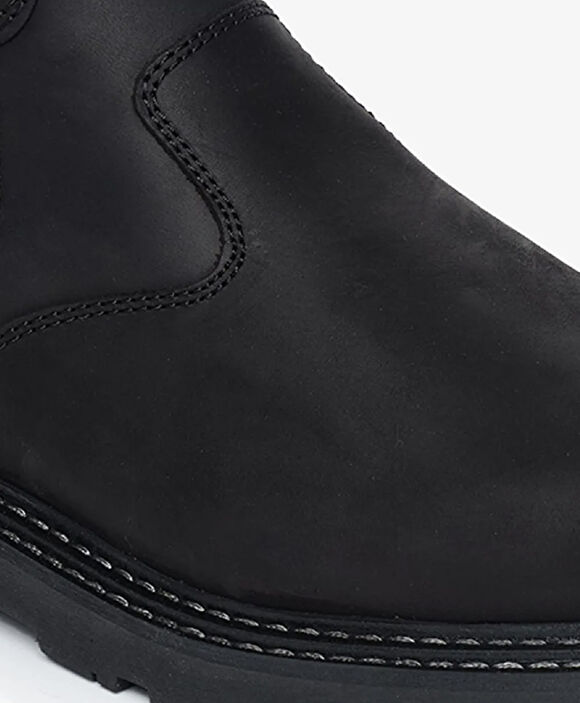 Erkek Siyah Hakiki Deri Chelsea Bot
