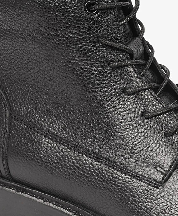 Erkek Siyah Hakiki Deri Günlük Bot