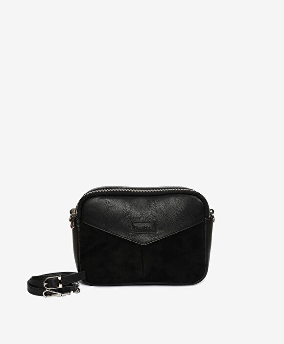 Kadın Siyah İki Bölmeli Omuz Çantası