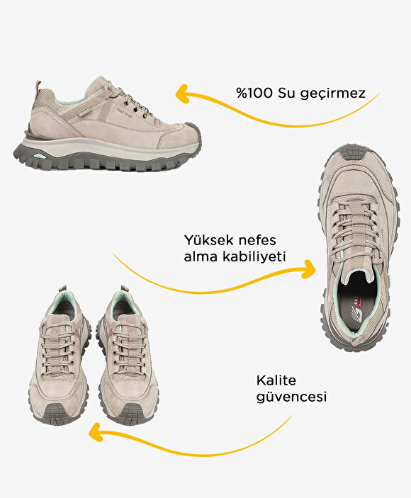 Gri Yeşil Su Geçirmez Ayakkabı