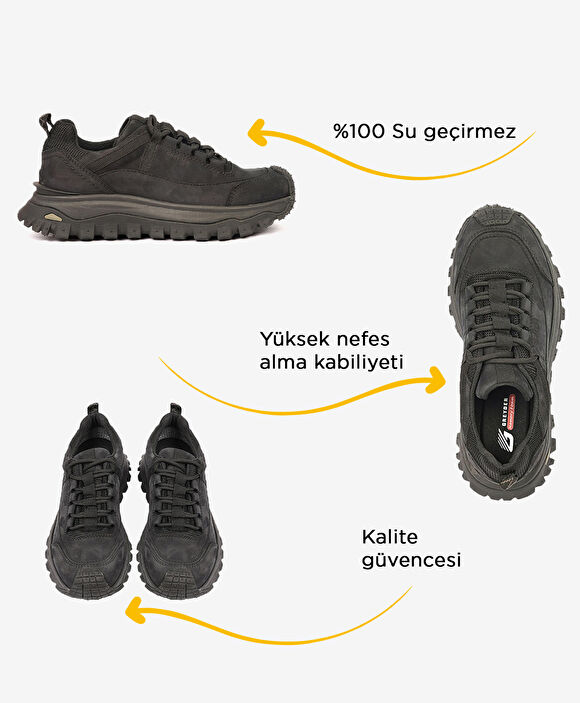 Siyah Su Geçirmez Ayakkabı