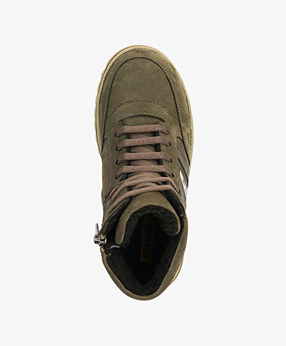 Erkek Çocuk Haki Hakiki Deri Bot