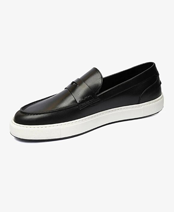 Erkek Siyah Hakiki Deri Casual Ayakkabı