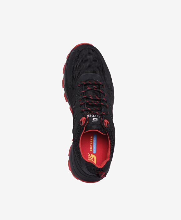 Siyah Kırmızı Su Geçirmez Ayakkabı