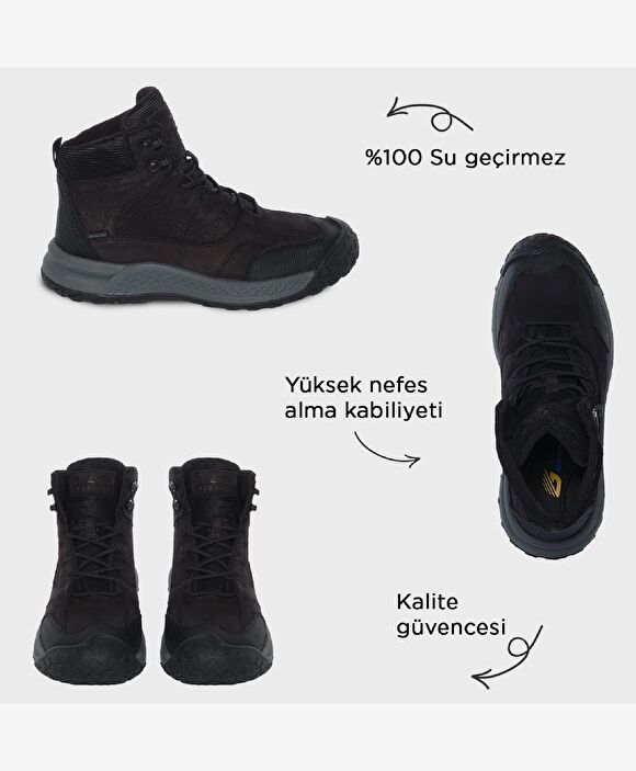 Erkek Siyah Su Geçirmez Outdoor Bot