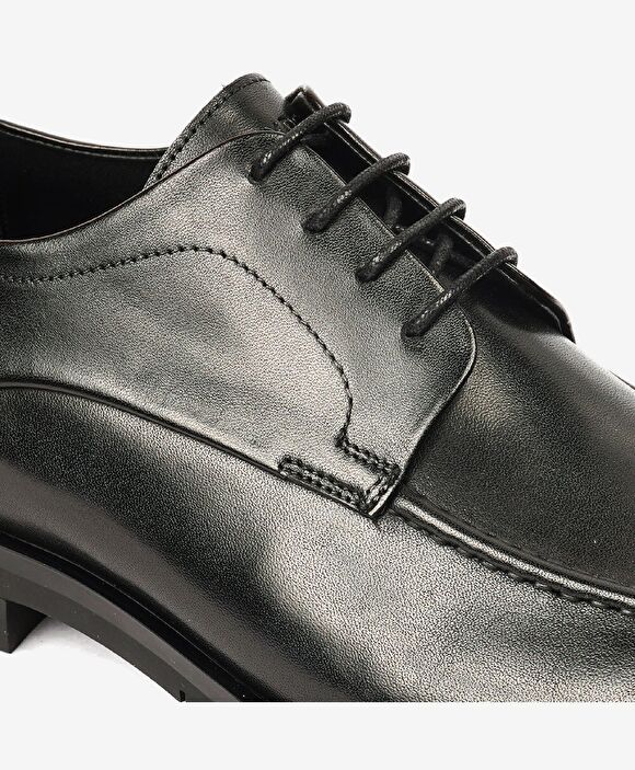 Erkek Siyah Hakiki Deri Klasik Ayakkabı