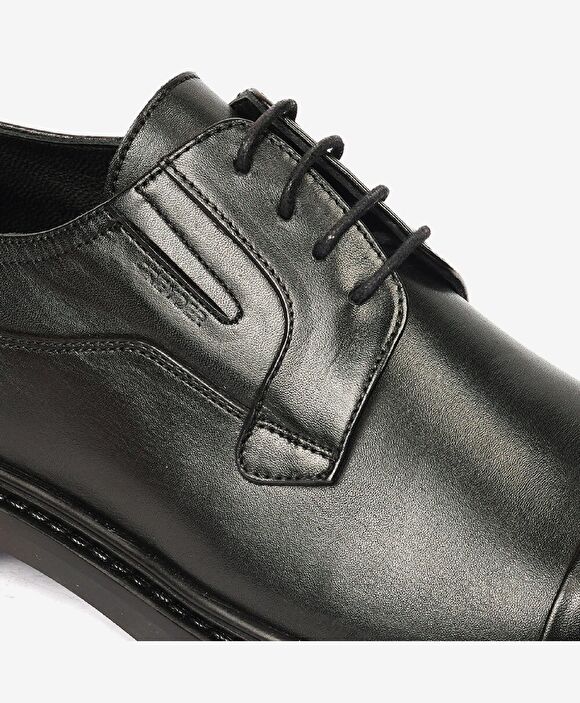 Erkek Siyah Hakiki Deri Klasik Ayakkabı