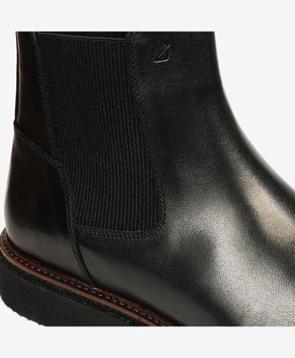 Erkek Siyah Hakiki Deri Chelsea Bot