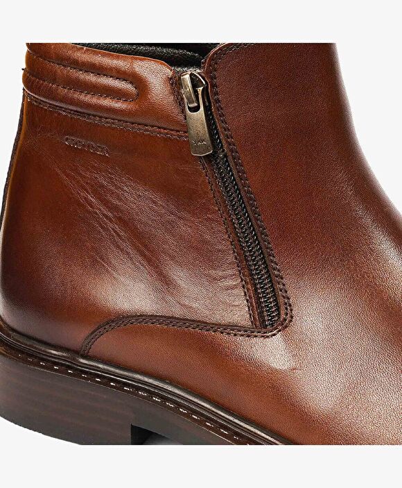Erkek Kahverengi Hakiki Deri Termo Taban Klasik Bot