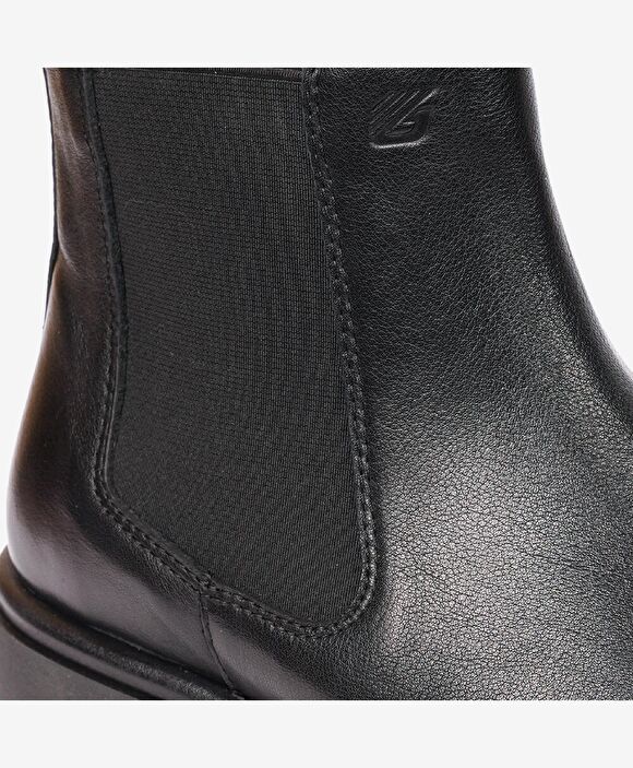 Erkek Siyah Hakiki Deri Chelsea Bot
