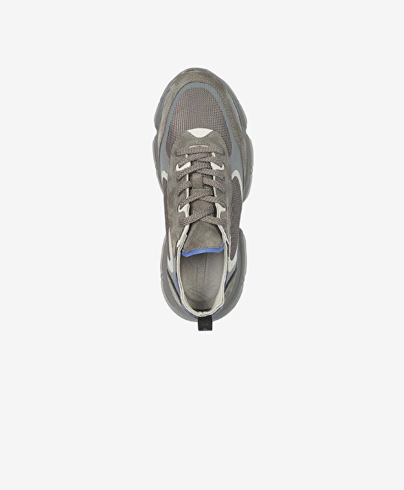 Erkek Koyu Gri Hakiki Deri Sneaker Ayakkabı