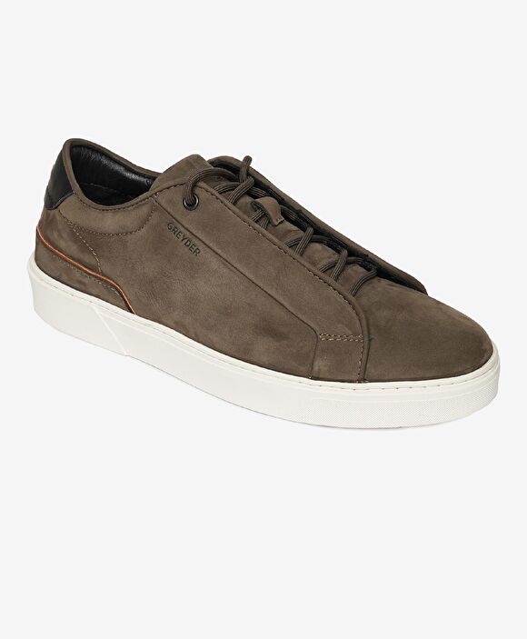 Erkek Duman Hakiki Deri Sneaker Ayakkabı