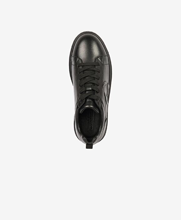 Erkek Siyah Hakiki Deri Sneaker Ayakkabı