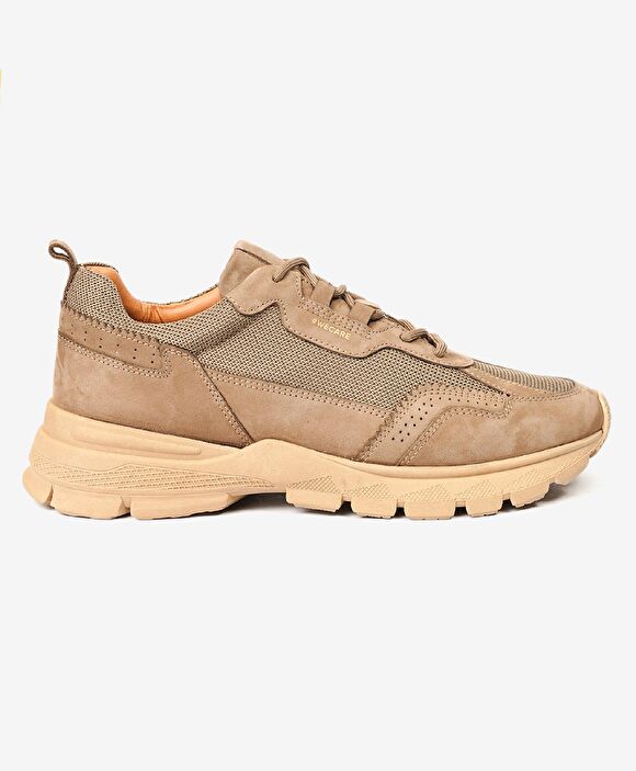 Erkek Kahverengi Hakiki Deri Sneaker Ayakkabı