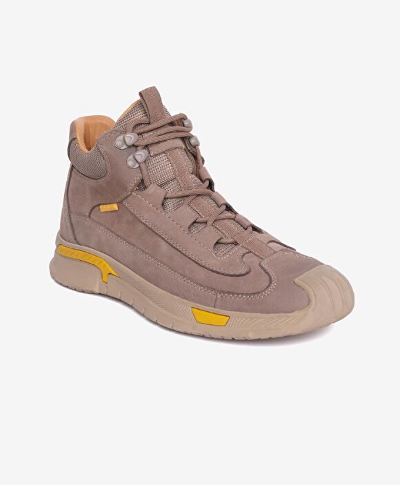 Erkek Koyu Vizon Hakiki Deri Sneaker Bot