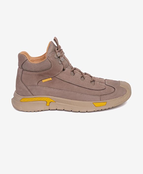 Erkek Koyu Vizon Hakiki Deri Sneaker Bot