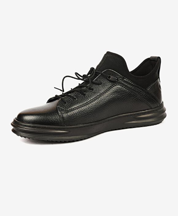 Erkek Siyah Hakiki Deri Casual Ayakkabı